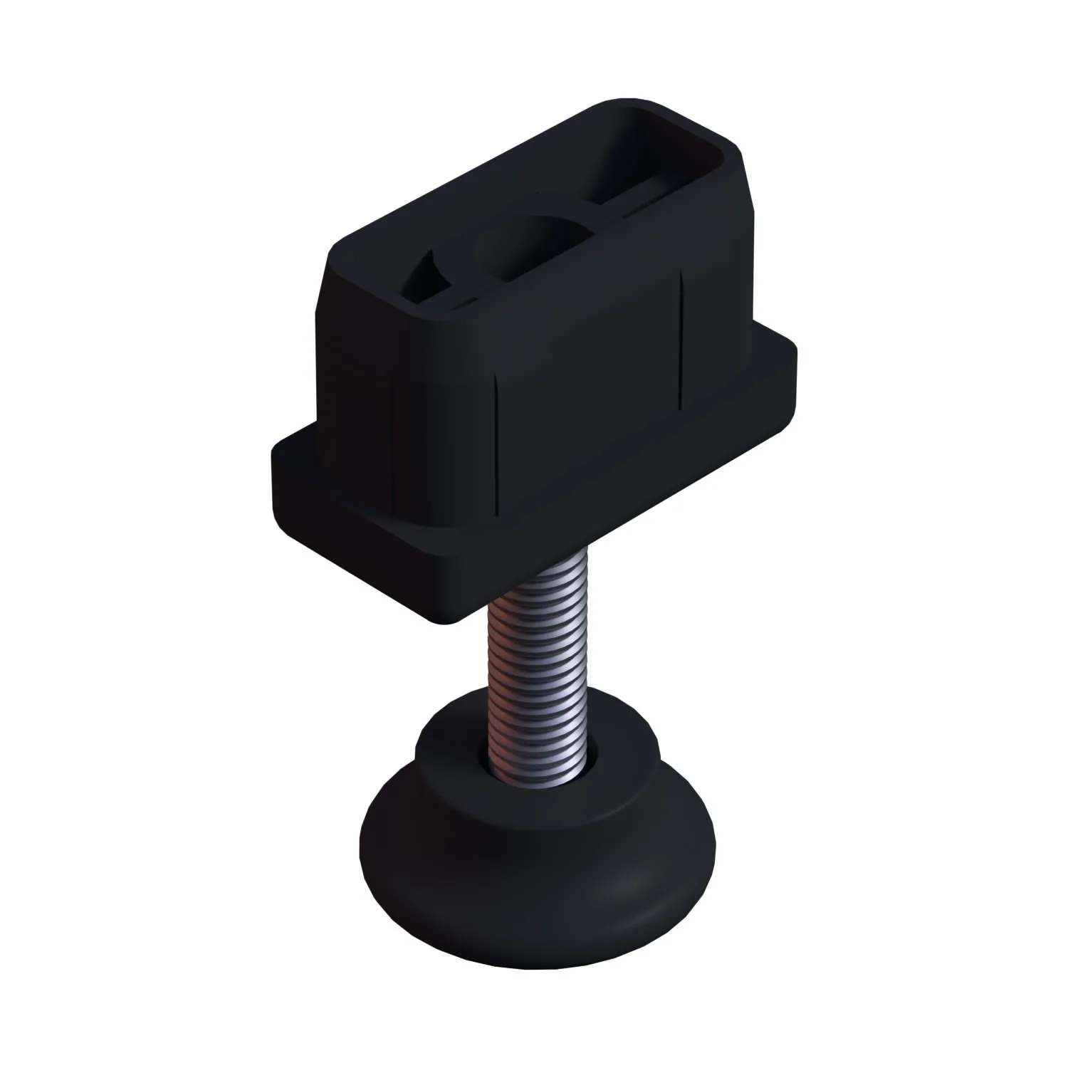 20X30-SIYAH-1-jpg 20×40 Mm Plastik Ayarlı Rotil Ayak - Görsel 1