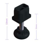 20×30 Mm Plastik Ayarlı Rotil Ayak - Görsel 4