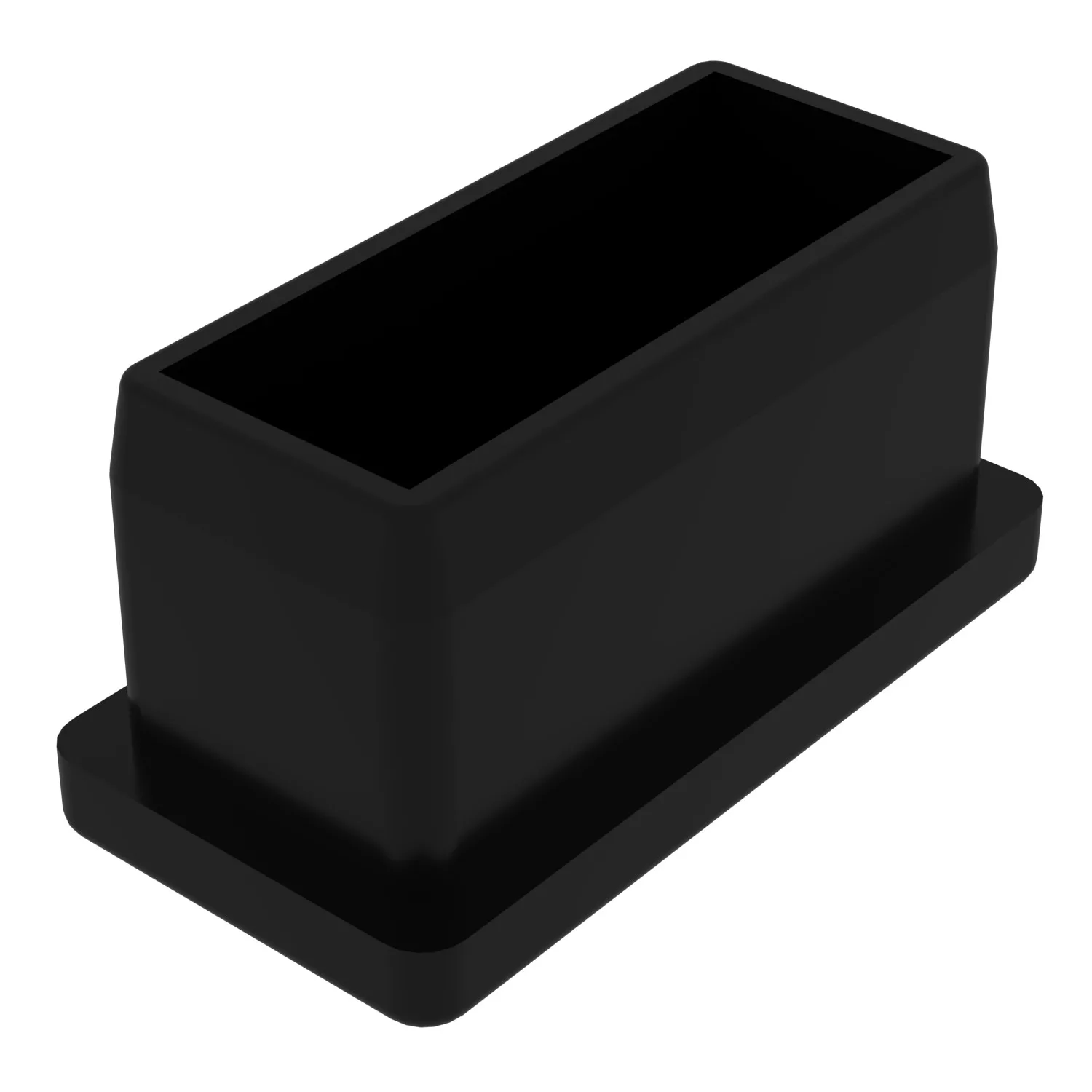 AK006-20X40-SIYAH-1-jpg 20×40 Mm Düz İç Profil Tapası - Görsel 1